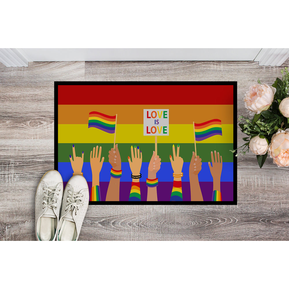 Gay Pride Parade Indoor or Outdoor Mat 18x27 Image 2