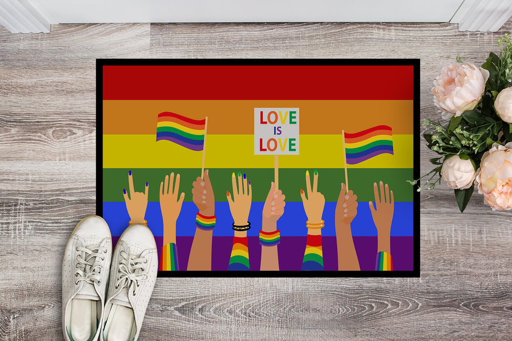 Gay Pride Parade Indoor or Outdoor Mat 24x36 Image 2