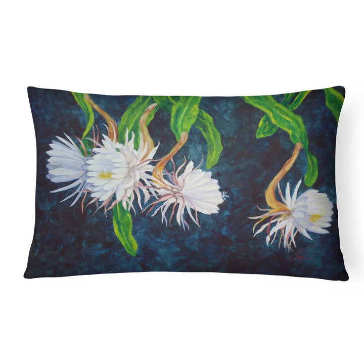 Night Blooming Cereus by Ferris Hotard Canvas Fabric Decorative Pillow Image 1