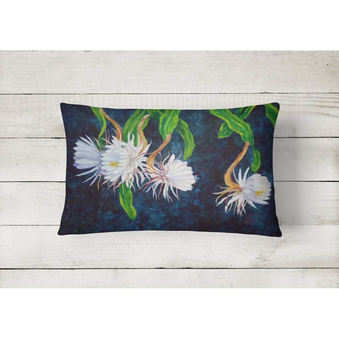 Night Blooming Cereus by Ferris Hotard Canvas Fabric Decorative Pillow Image 2