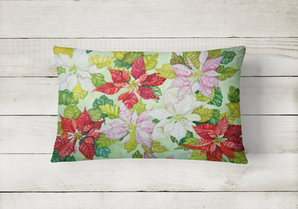 Poinsettias by Ferris Hotard Canvas Fabric Decorative Pillow Image 2