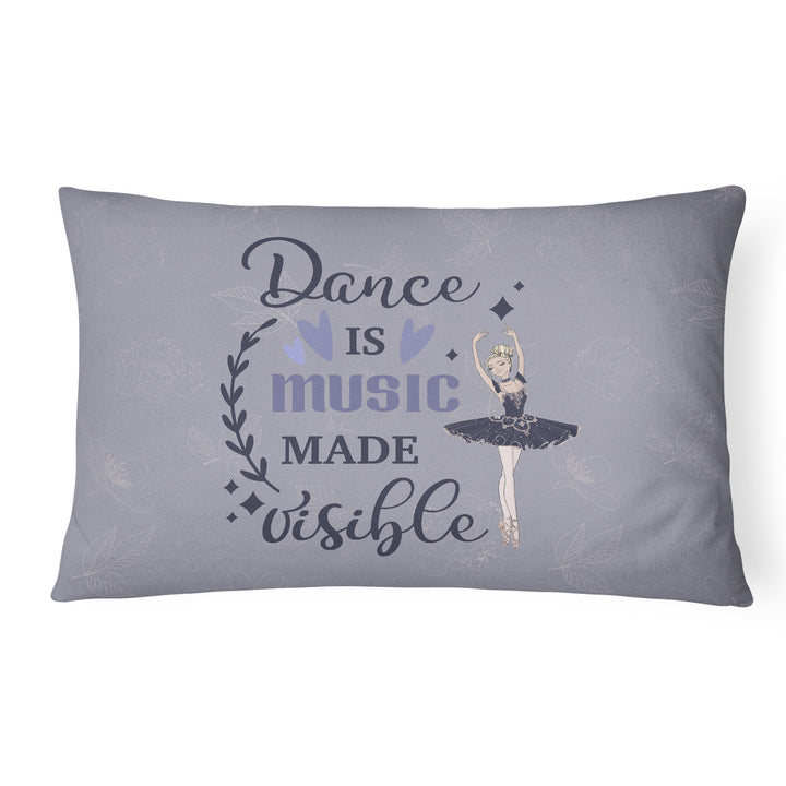 Dance is music made visible Canvas Fabric Decorative Pillow Image 1