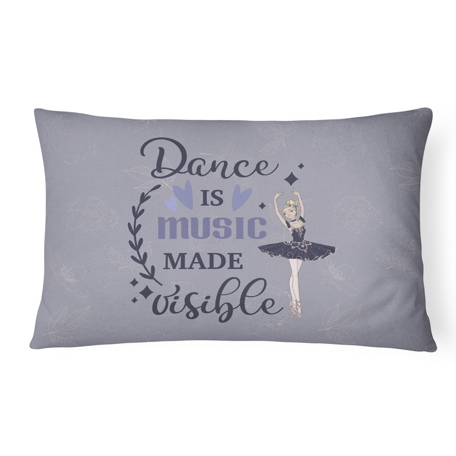 Dance is music made visible Canvas Fabric Decorative Pillow Image 1