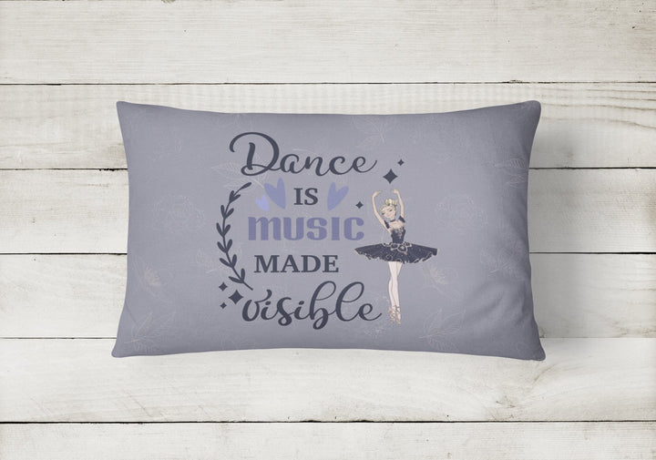 Dance is music made visible Canvas Fabric Decorative Pillow Image 2