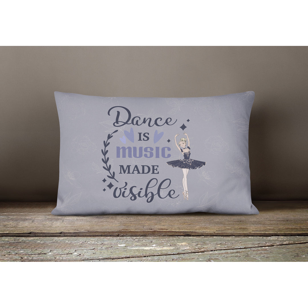 Dance is music made visible Canvas Fabric Decorative Pillow Image 4