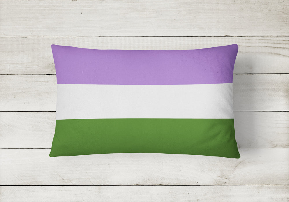 Genderqueer Pride Canvas Fabric Decorative Pillow Image 2