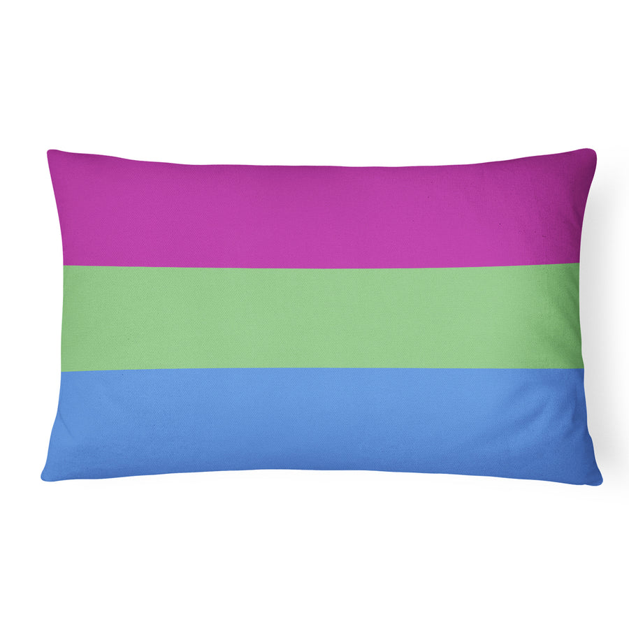 Polisexual Pride Canvas Fabric Decorative Pillow Image 1