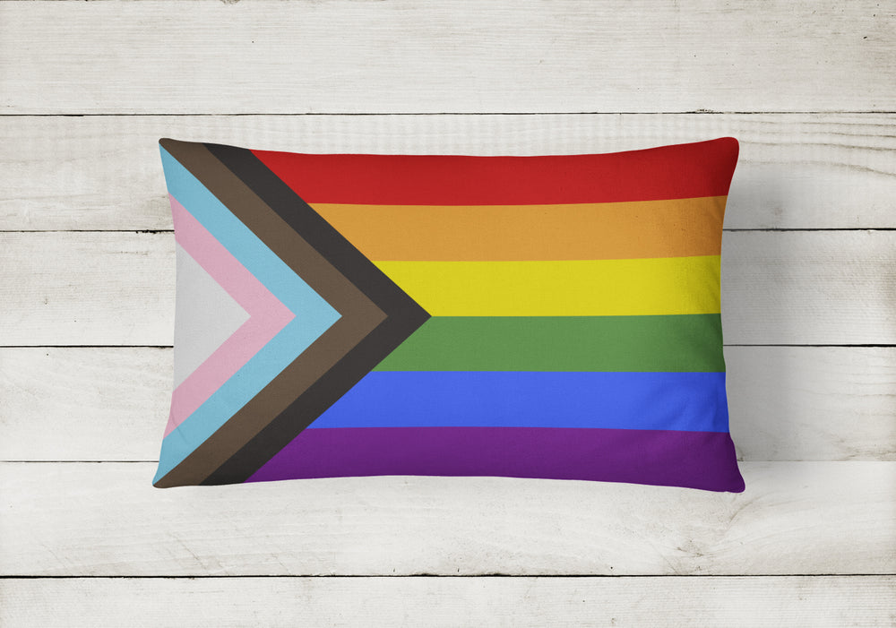 Gay Pride Progress Pride Canvas Fabric Decorative Pillow Image 2