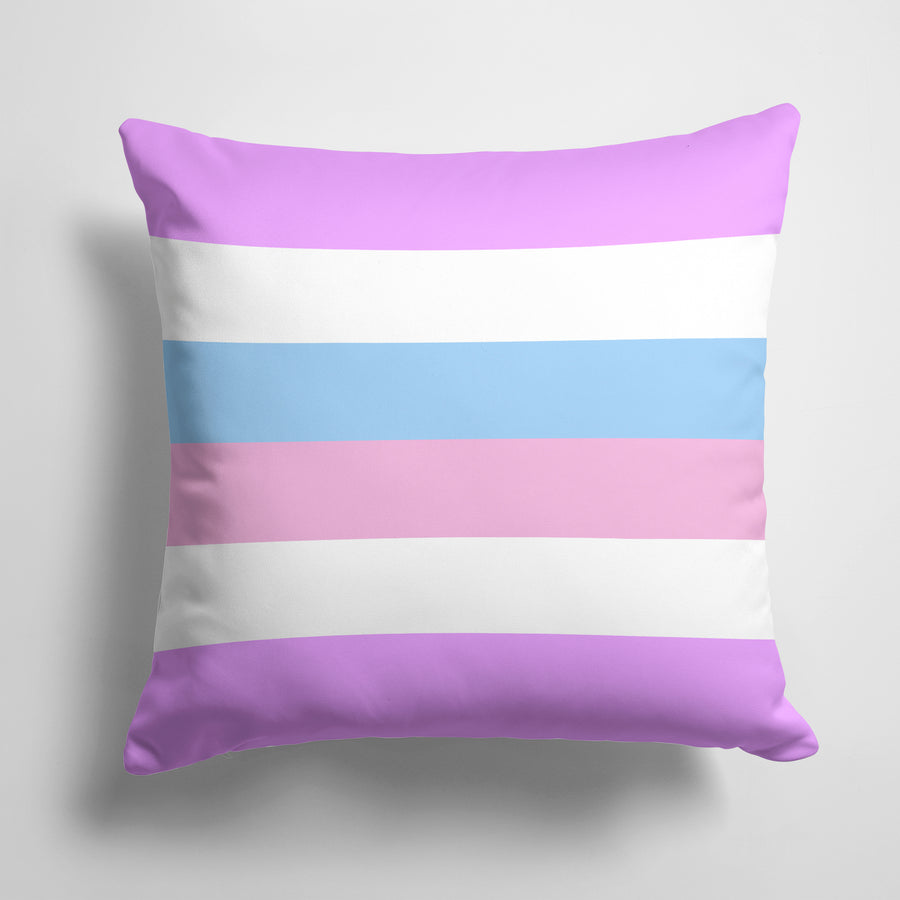 Bigender Pride Fabric Decorative Pillow Image 1