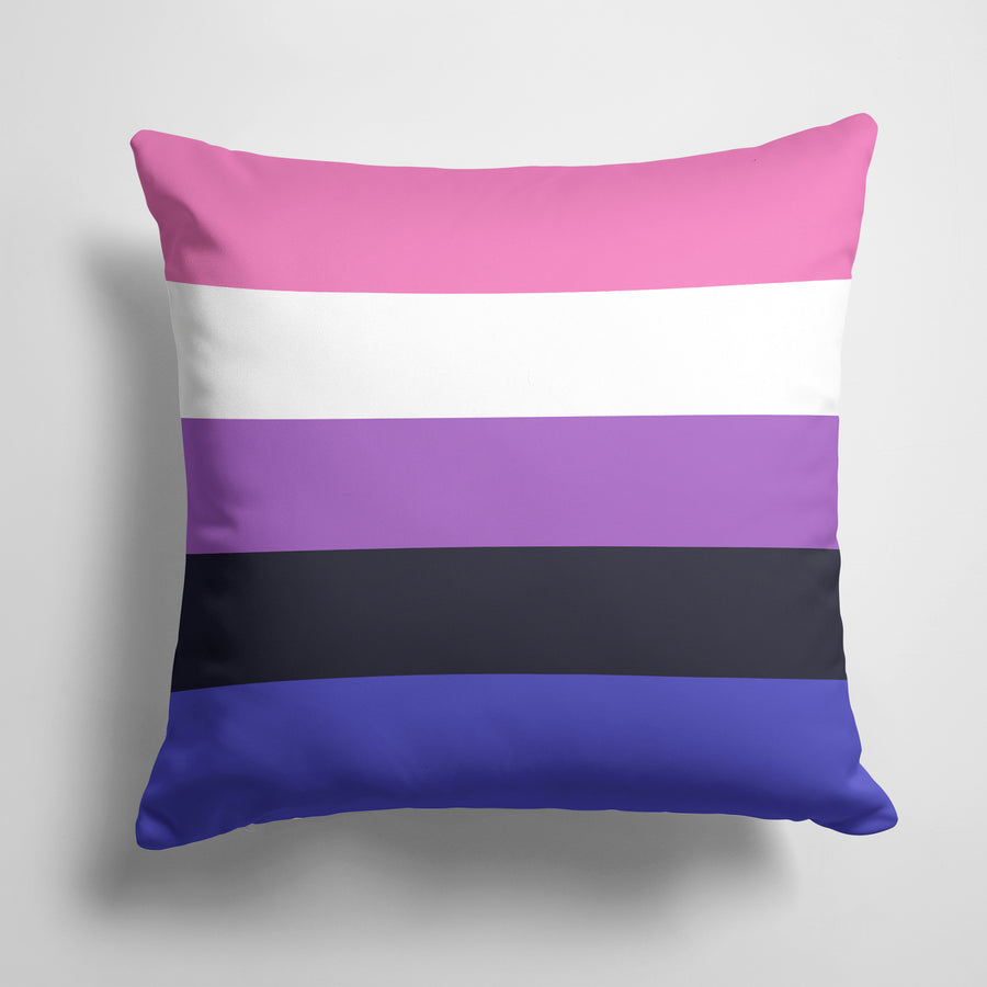 Genderfluid Pride Fabric Decorative Pillow Image 1