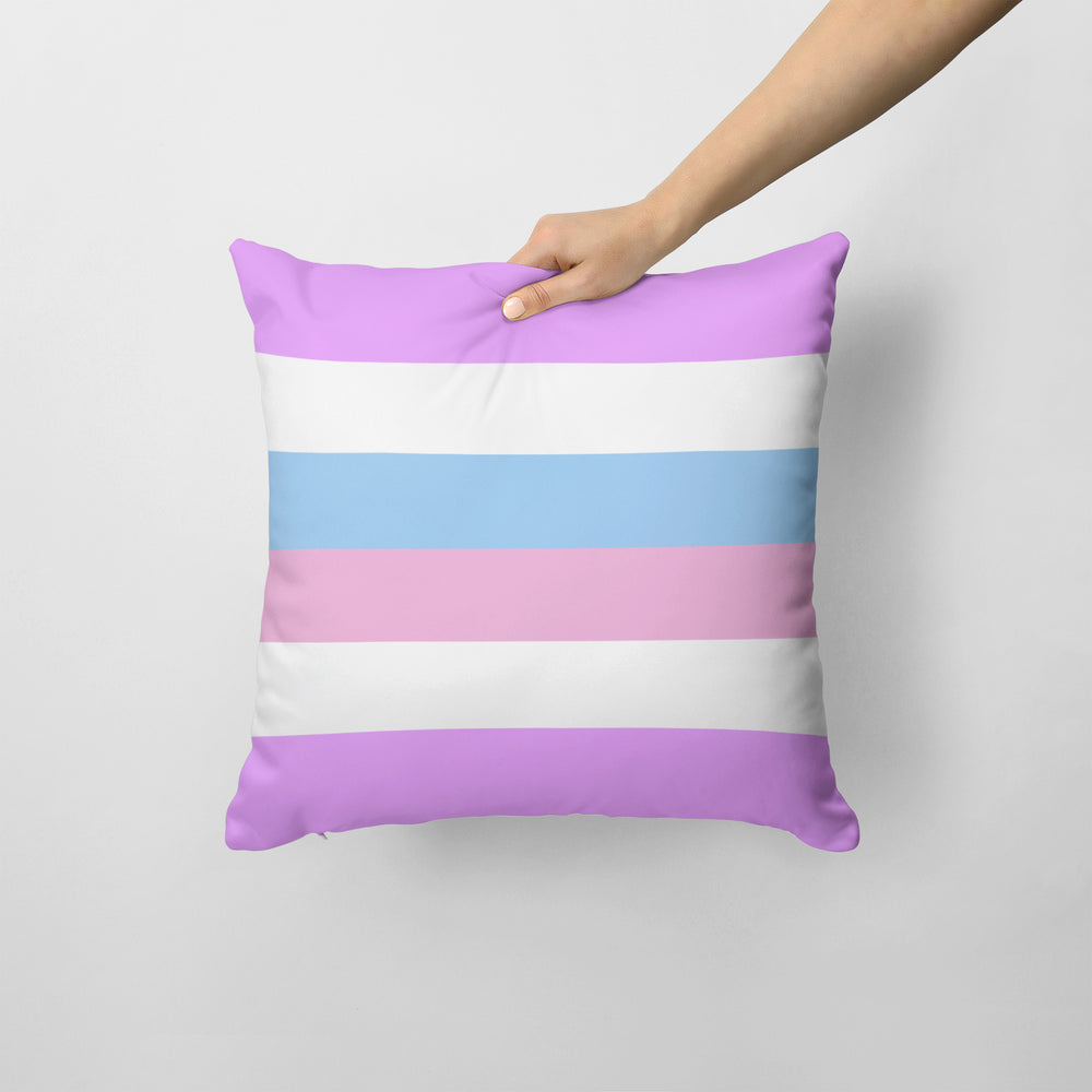 Bigender Pride Fabric Decorative Pillow Image 2