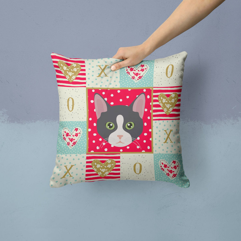 American Polydactyl Cat Love Fabric Decorative Pillow Image 2