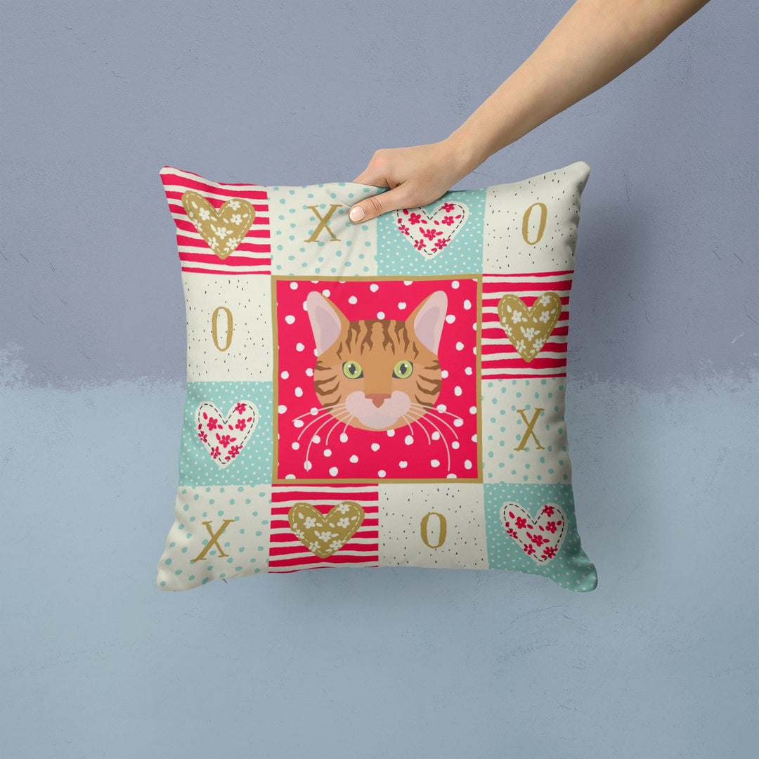 Bengal Cat Love Fabric Decorative Pillow Image 2