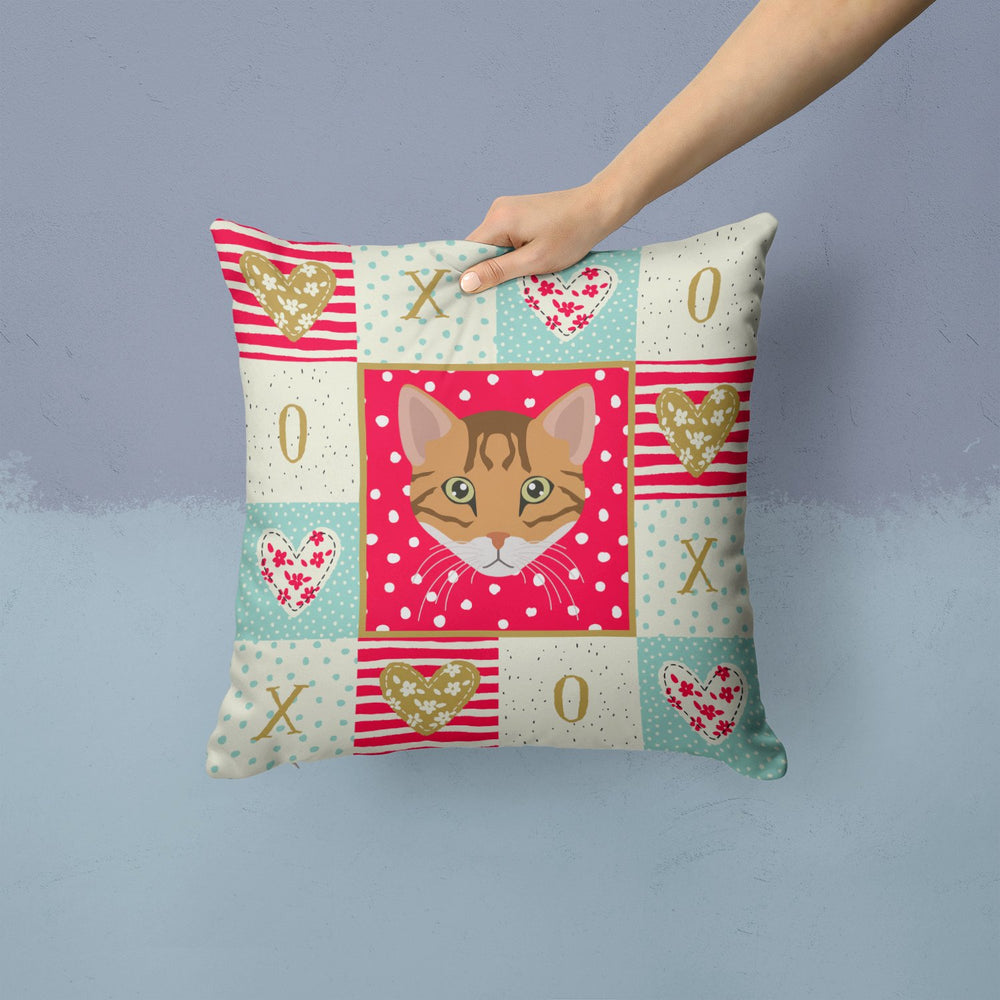 Cheetoh Cat Love Fabric Decorative Pillow Image 2