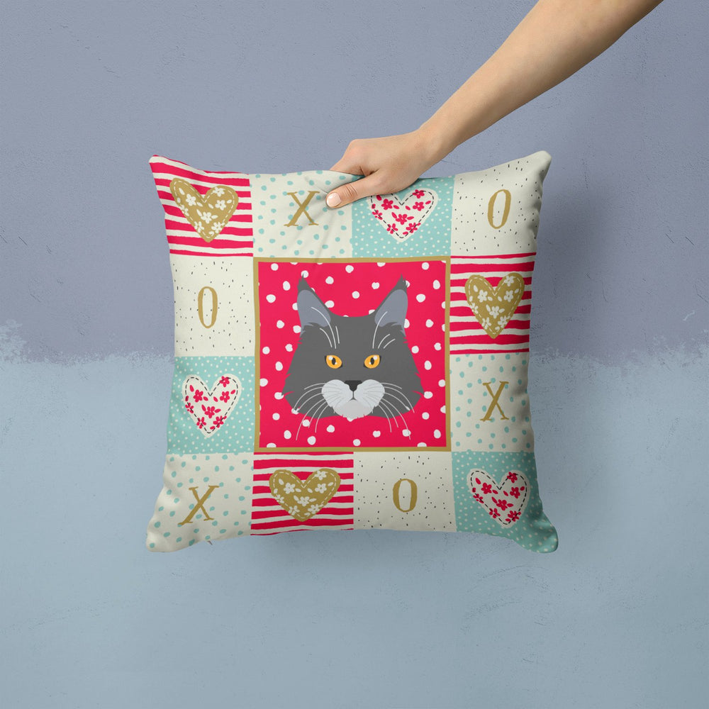 Maine Coon Cat Love Fabric Decorative Pillow Image 2