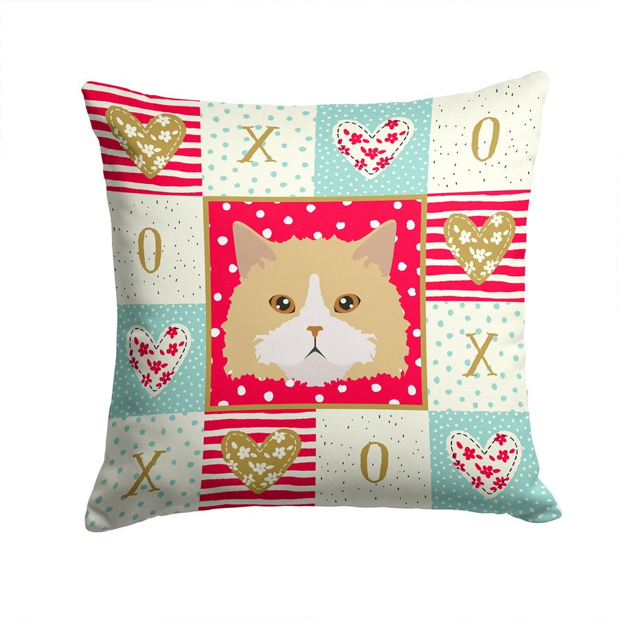 Oregon Rex Cat Love Fabric Decorative Pillow Image 1