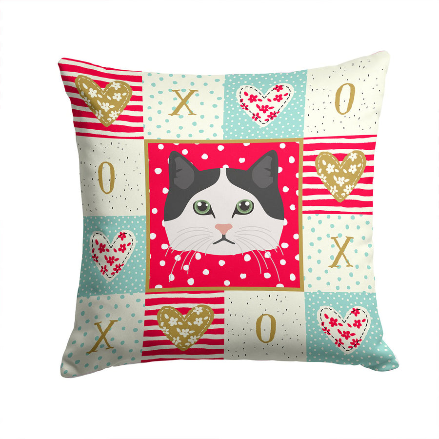 Ragamuffin Cat Love Fabric Decorative Pillow Image 1