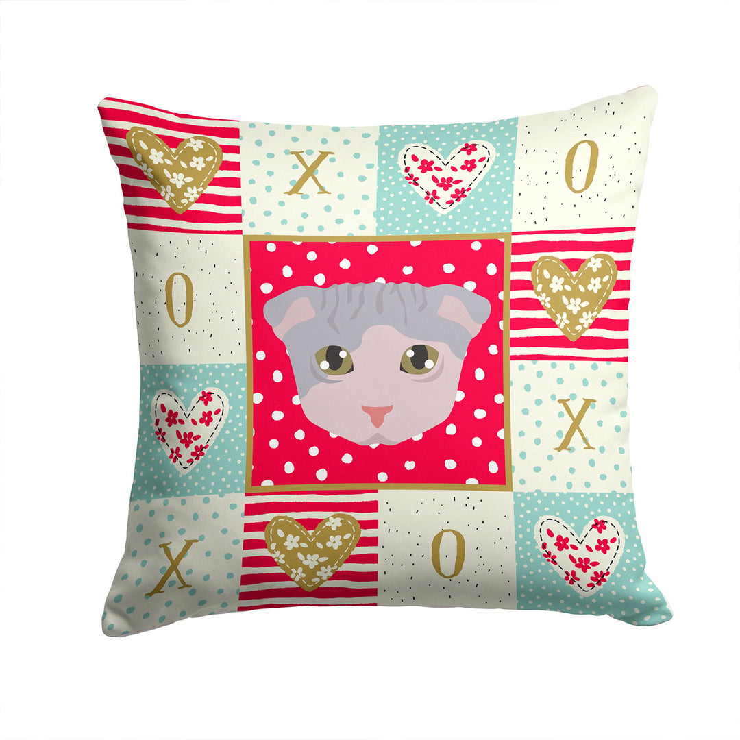 Ukrainian Levkoy Cat Love Fabric Decorative Pillow Image 1