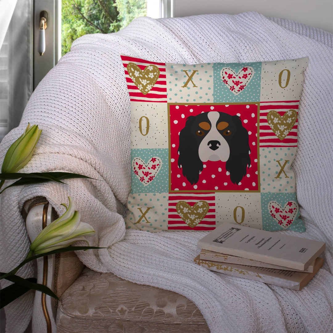 Cavalier King Charles Spaniel Love Fabric Decorative Pillow Image 3