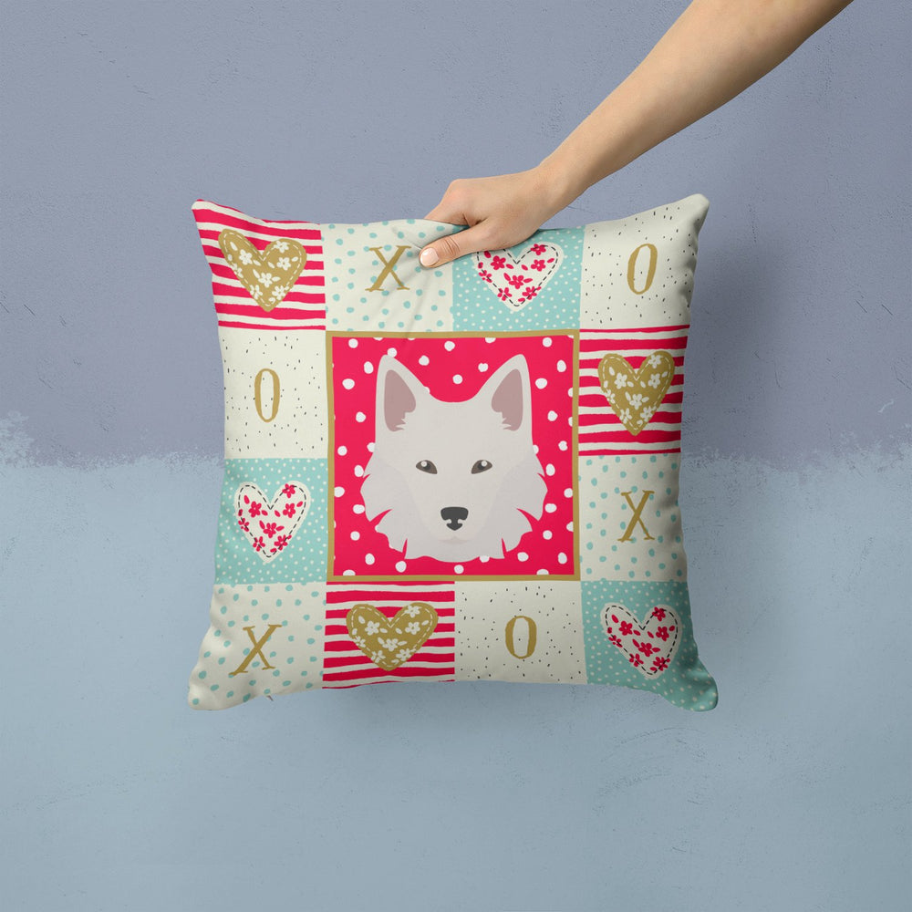 Danish Spitz Love Fabric Decorative Pillow Image 2