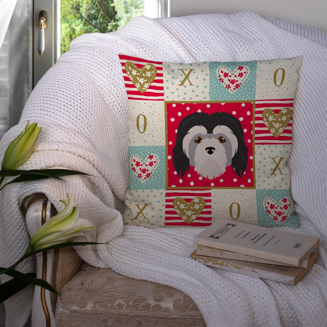 Lowchen Little Lion Dog Love Fabric Decorative Pillow Image 3