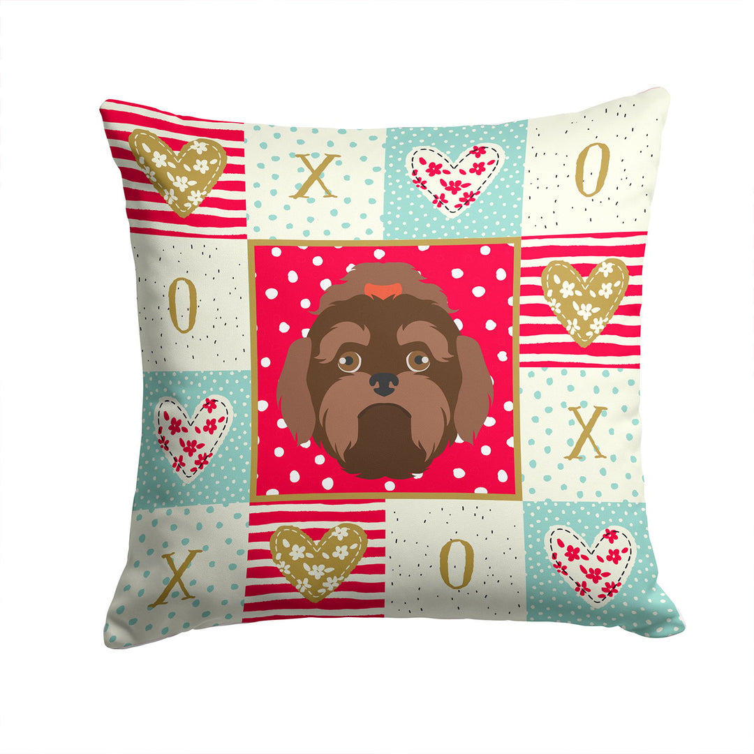 Russian Lapdog Love Fabric Decorative Pillow Image 1