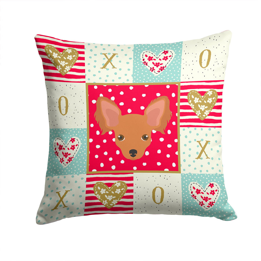 Russian Tor Terrier Love Fabric Decorative Pillow Image 1