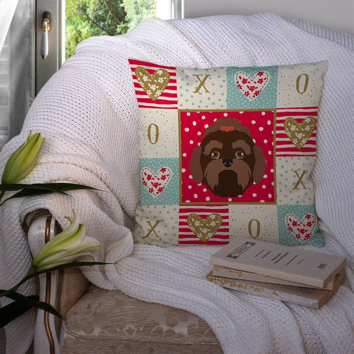 Russian Lapdog Love Fabric Decorative Pillow Image 3