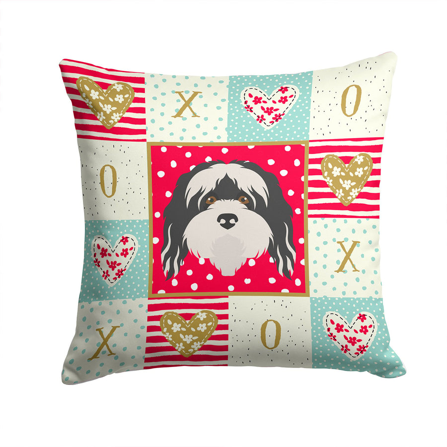 Tibetan Terrier Love Fabric Decorative Pillow Image 1