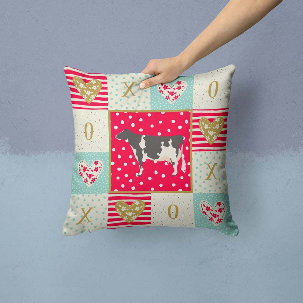 Holstein Cow Love Fabric Decorative Pillow Image 2