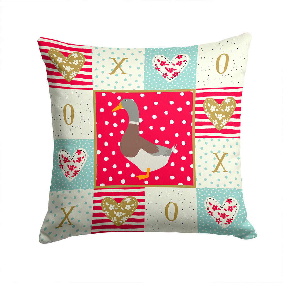 Saxony Sachsenente Duck Love Fabric Decorative Pillow Image 1