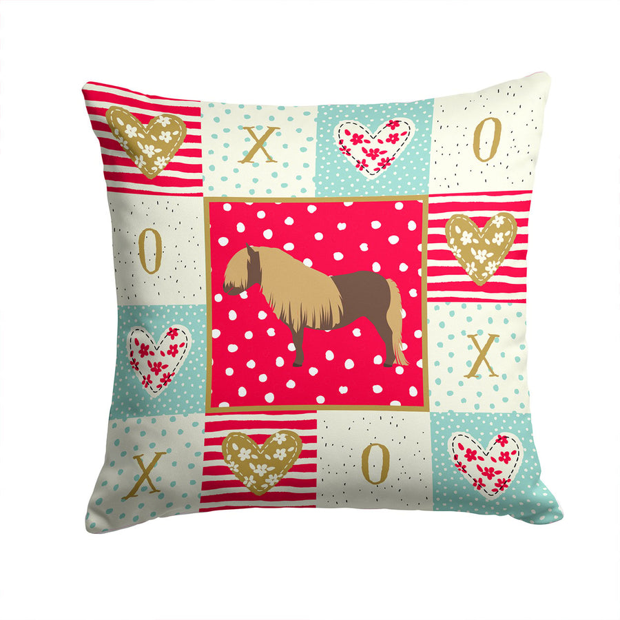 Shetland Pony Horse Love Fabric Decorative Pillow Image 1