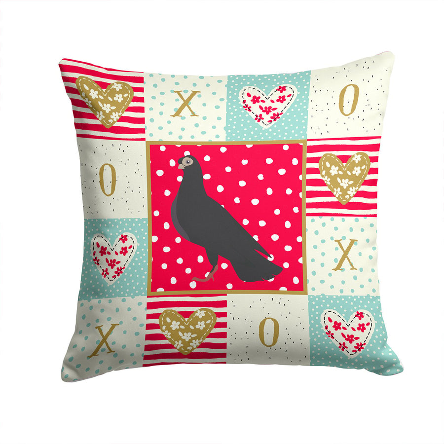 Budapest Highflyer Pigeon Love Fabric Decorative Pillow Image 1