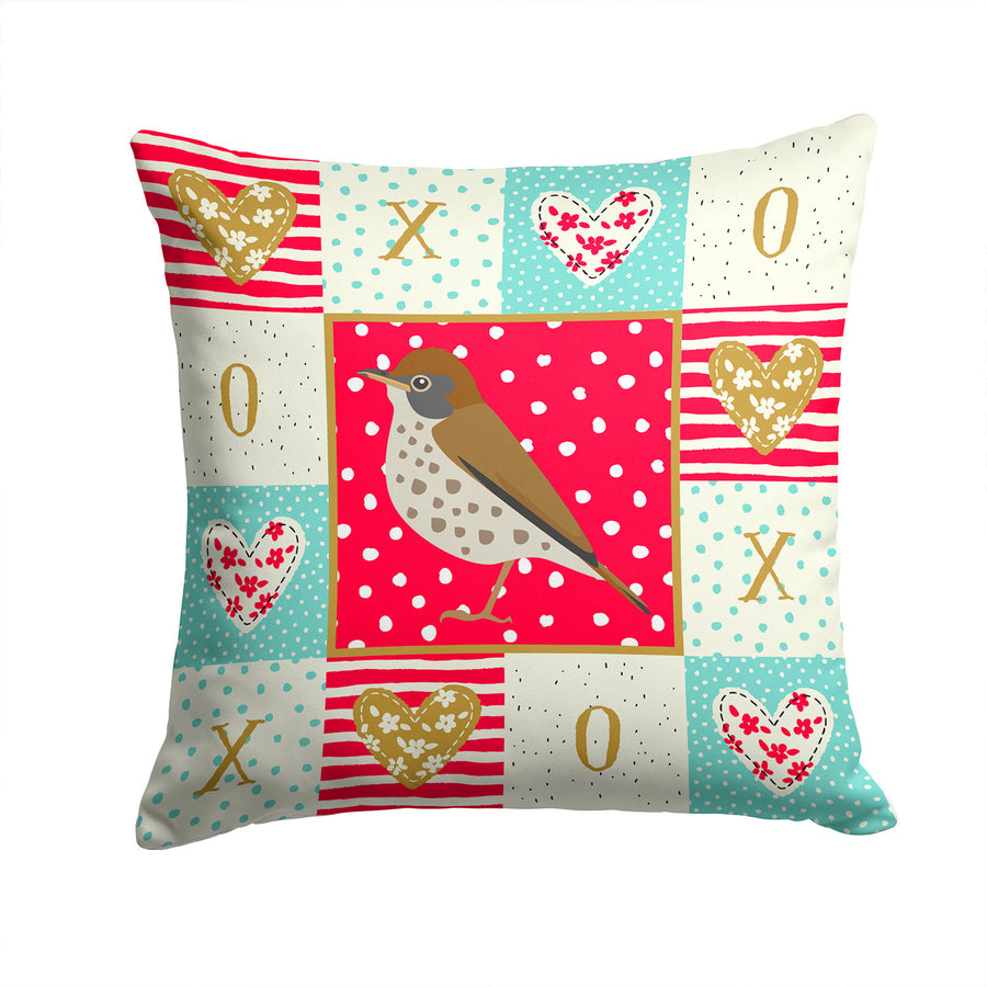 Thrush Love Fabric Decorative Pillow Image 1