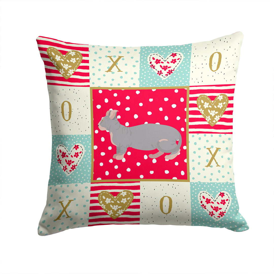 Dwelf Style 1 Cat Love Fabric Decorative Pillow Image 1