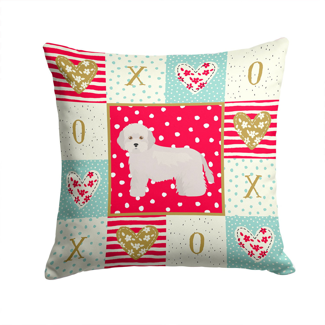 Cyprus Poodle Love Fabric Decorative Pillow Image 1