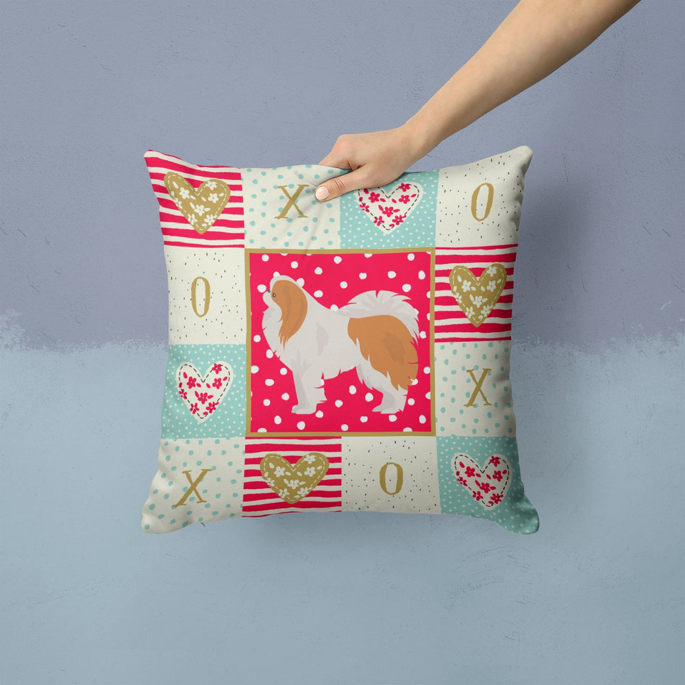 Japanese Chin Style 1 Love Fabric Decorative Pillow Image 2