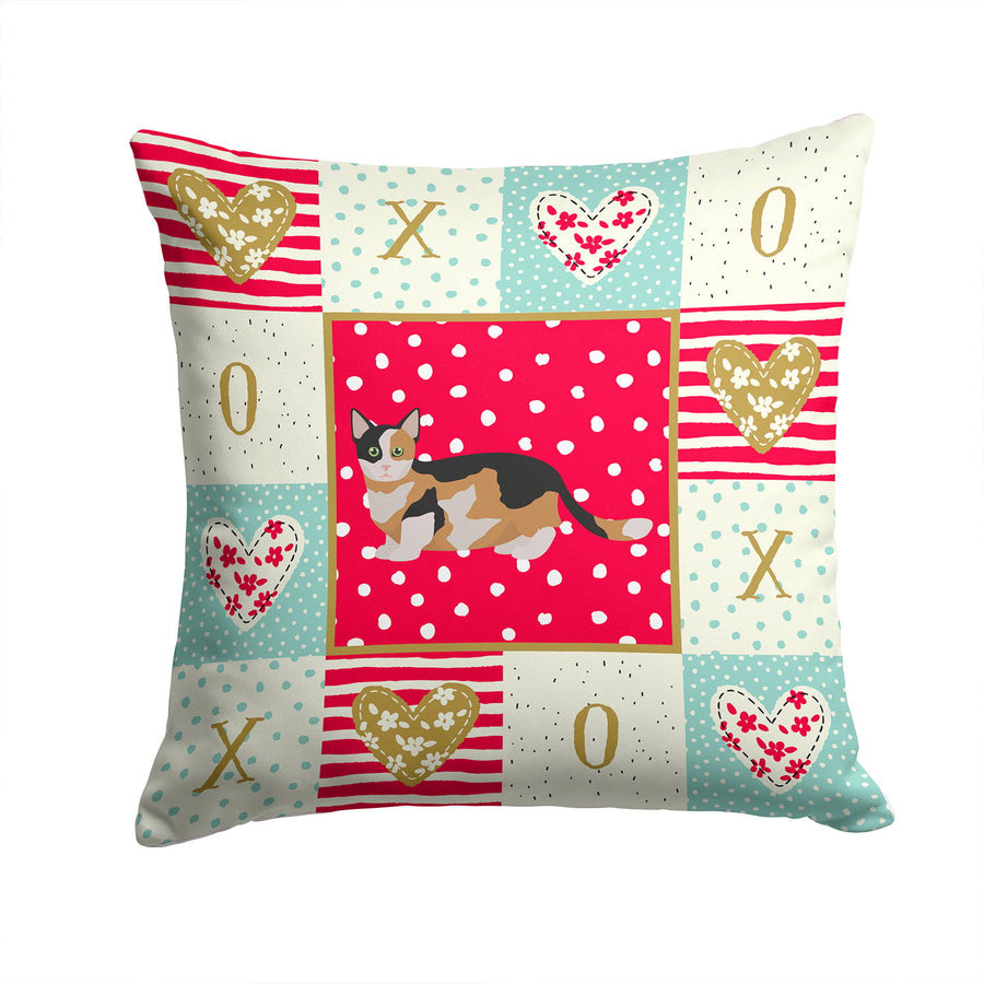 Munchkin Cat Love Fabric Decorative Pillow Image 1