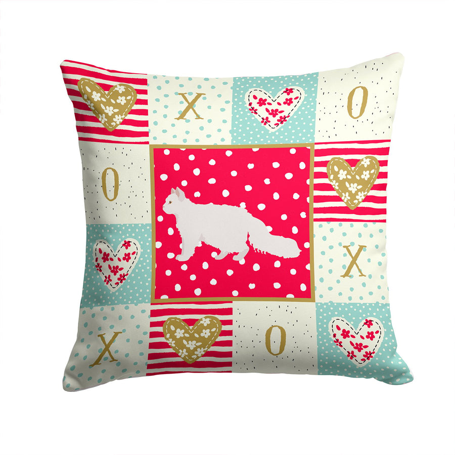 Oregon Rex Style 2 Cat Love Fabric Decorative Pillow Image 1