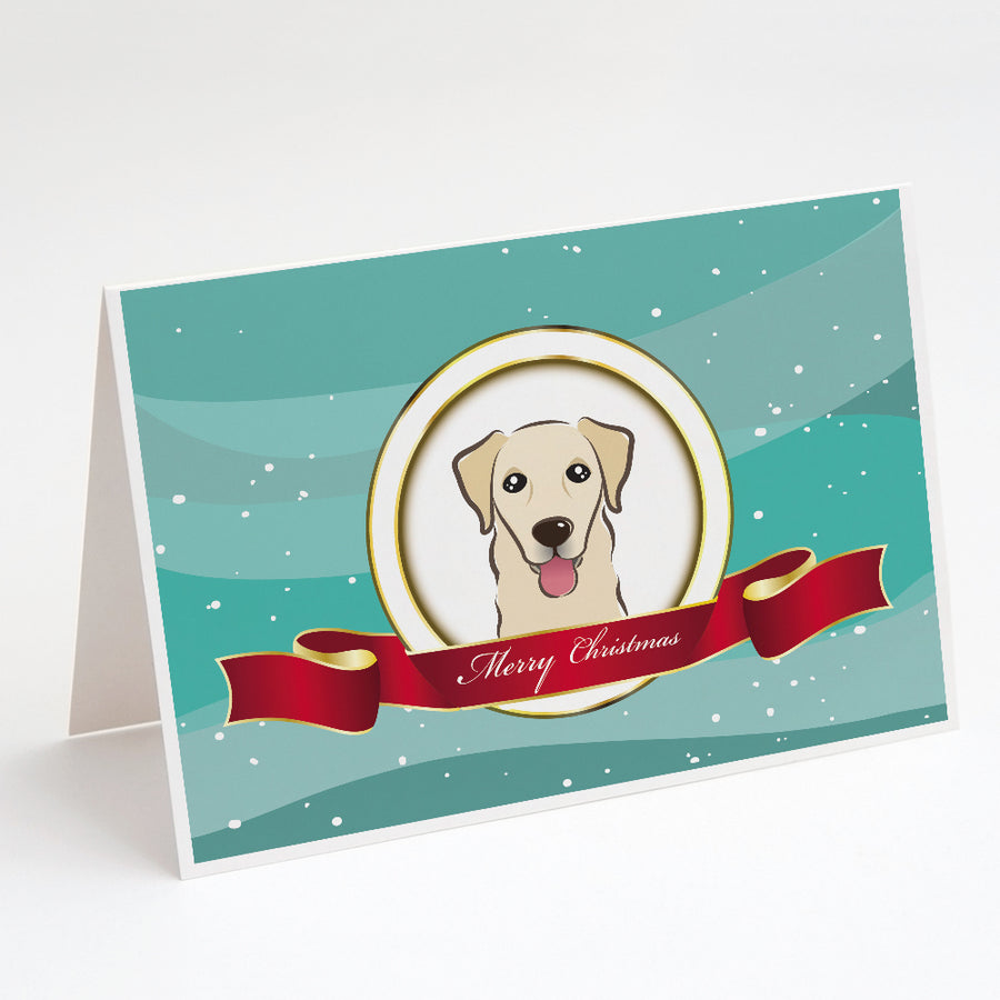 Golden Retriever Merry Christmas Greeting Cards and Envelopes Pack of 8 Image 1