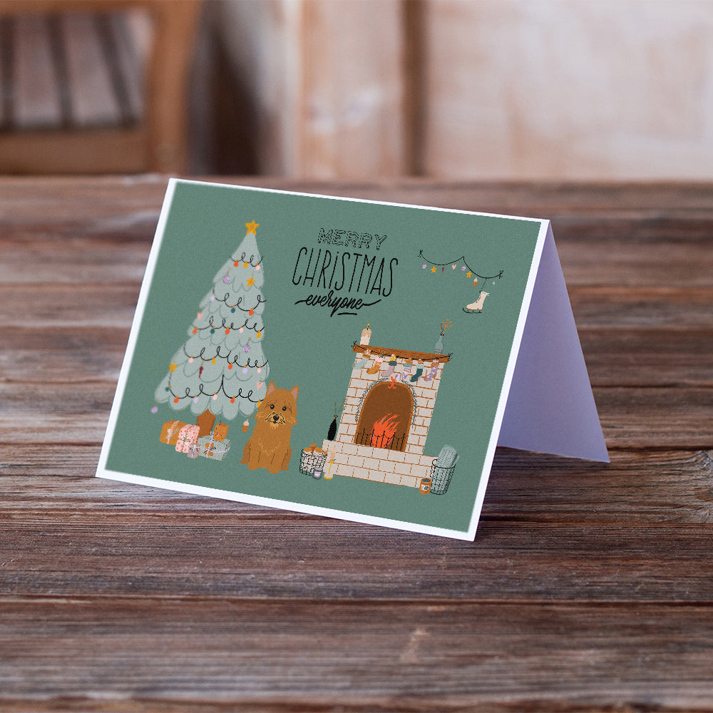 Norwich Terrier Christmas Everyone Greeting Cards and Envelopes Pack of 8 Image 2