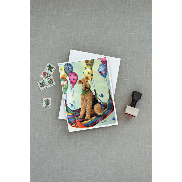 Airedale High Flyer Greeting Cards and Envelopes Pack of 8 Image 3