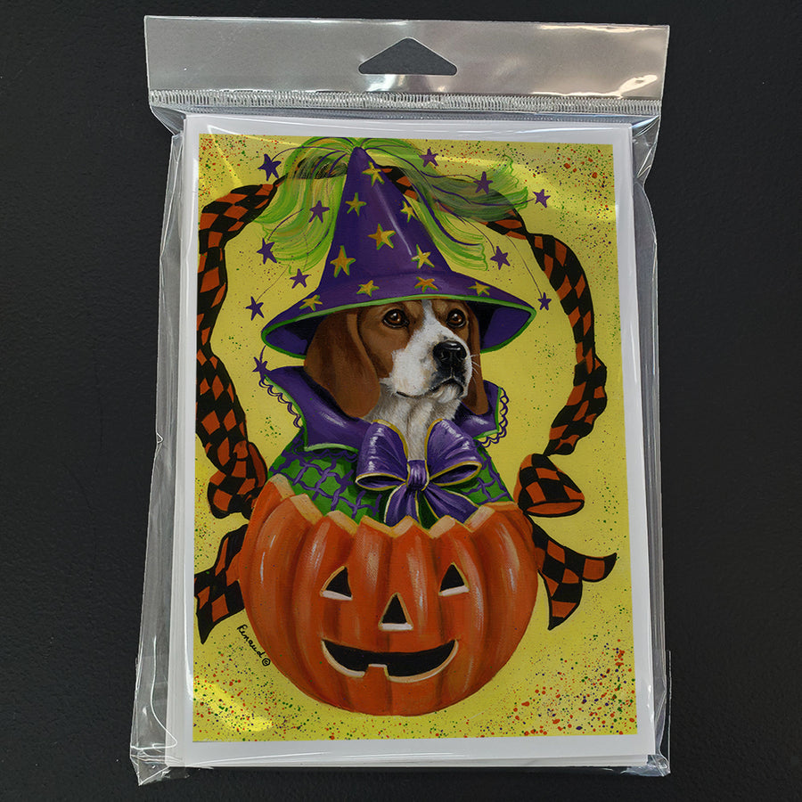 Beagle Halloweenie Greeting Cards and Envelopes Pack of 8 Image 1