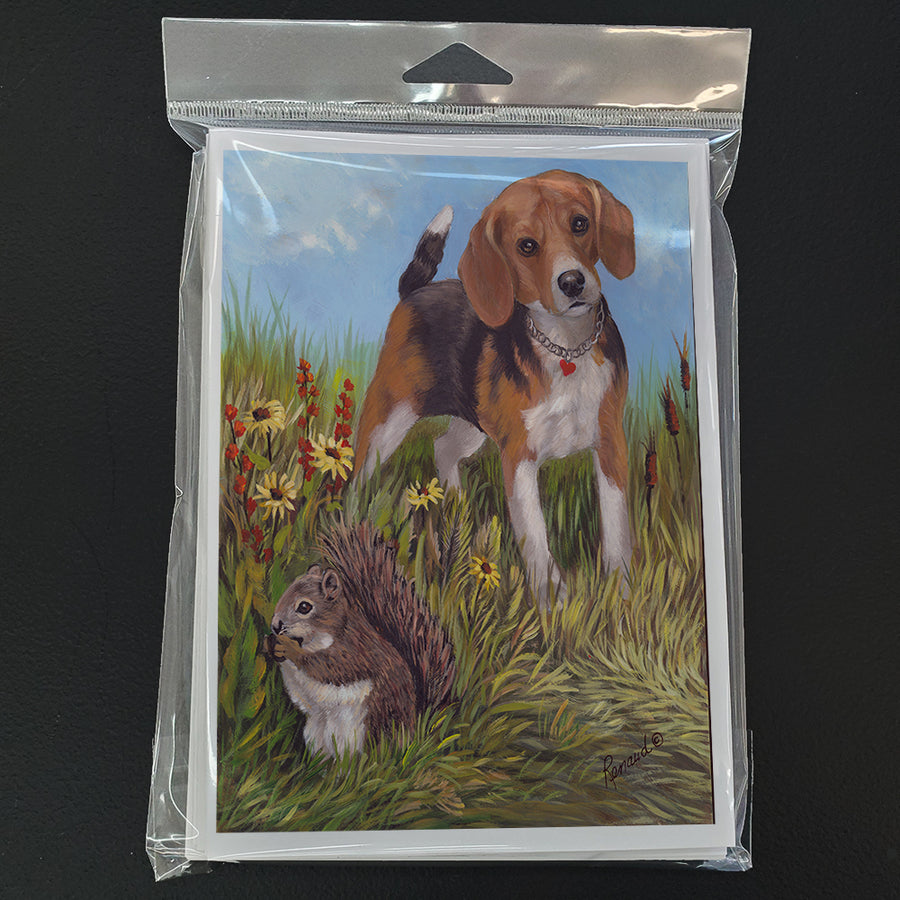 Beagle Hunter Hunted Greeting Cards and Envelopes Pack of 8 Image 1