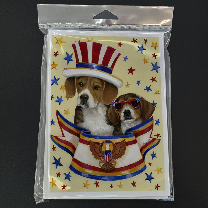 Beagle USA Greeting Cards and Envelopes Pack of 8 Image 1