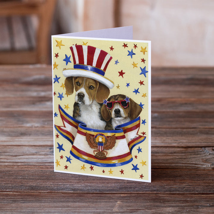 Beagle USA Greeting Cards and Envelopes Pack of 8 Image 2