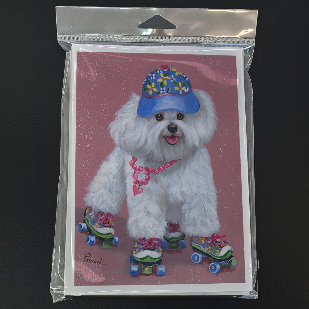 Bichon Frise Girls do it Better Greeting Cards and Envelopes Pack of 8 Image 1