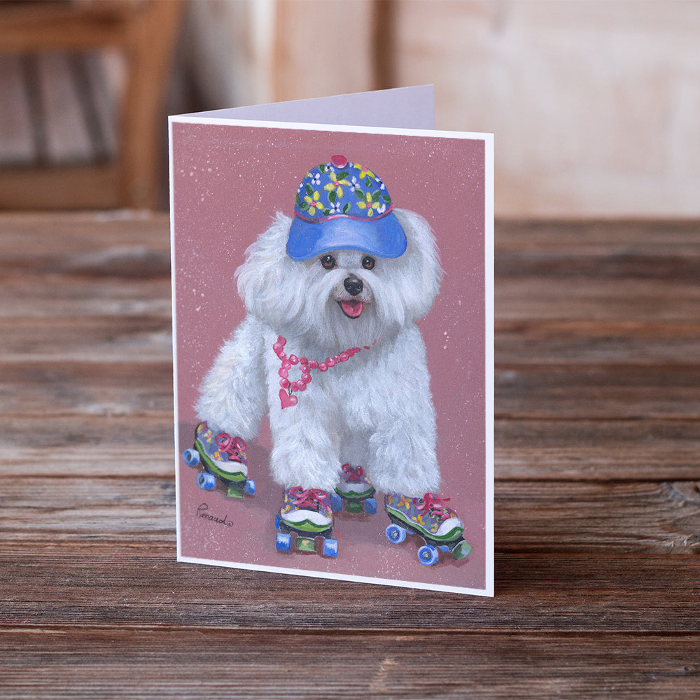 Bichon Frise Girls do it Better Greeting Cards and Envelopes Pack of 8 Image 2