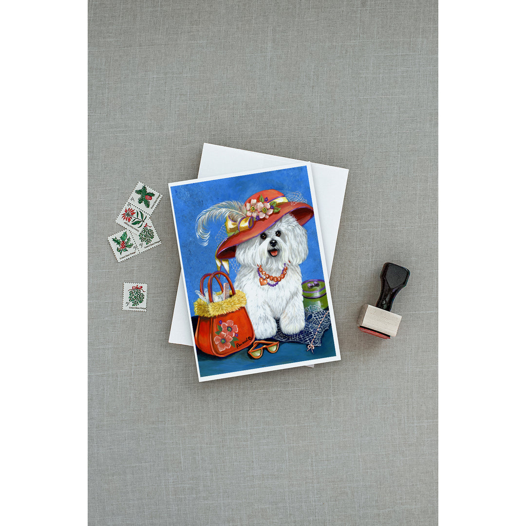 Bichon Frise Mademoiselle Greeting Cards and Envelopes Pack of 8 Image 3