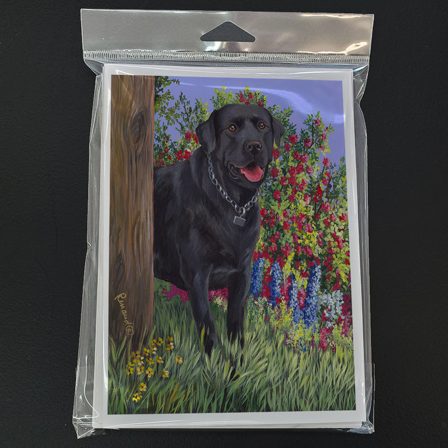 Black Labrador Retriever Greeting Cards and Envelopes Pack of 8 Image 1